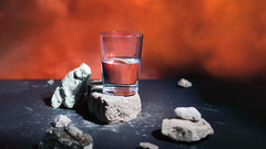 Ein Glas Wasser und Geröll - ist das schon das Ende? Kommt jetzt die Apokalypse?