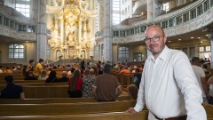 Tobias Bilz, Landesbischof Evangelisch-Lutherische Landeskirche Sachsen, in der Frauenkirche in Dresden 