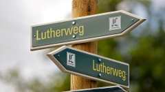Der Lutherweg auf der Wartburg in Eisenach.