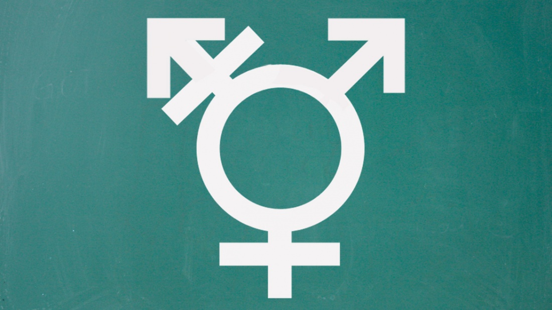 Symbol für Transsexualität auf einer Kreidetafel.